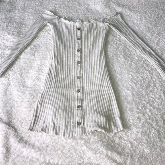 White/Cream Bodycon Dress - Picture 2 of 4